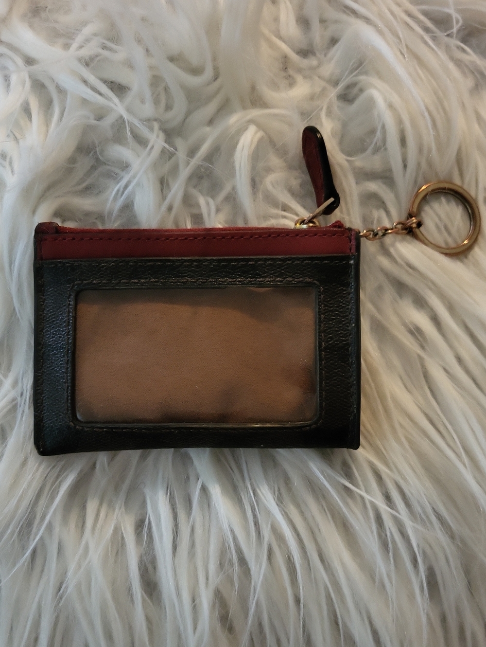 COACH 🐎 Mini Skinny ID / Card Case - Signature Canvas With Monogram - Picture 3 of 5